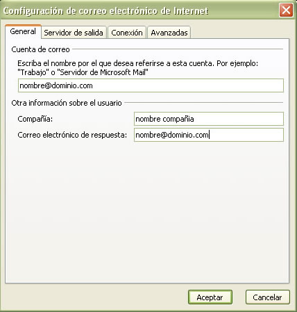 Microsoft Outlook 2007 Wizard - General Email Account Settings Microsoft Outlook 2007 Wizard - General Email Account Settings