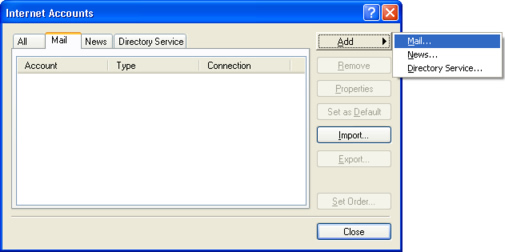 Add new email account Add new email account