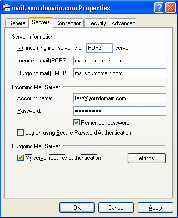 My server requires authentication My server requires authentication